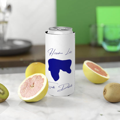 South  Dakota  Horseshoe  Lake  Slim  Can  Koozie  front  position  view  from  context-2  white.webp