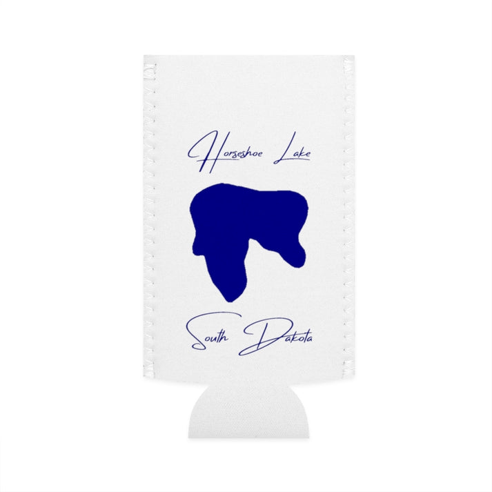 South  Dakota  Horseshoe  Lake  Slim  Can  Koozie  front  position  view  from  flat-front  white.webp