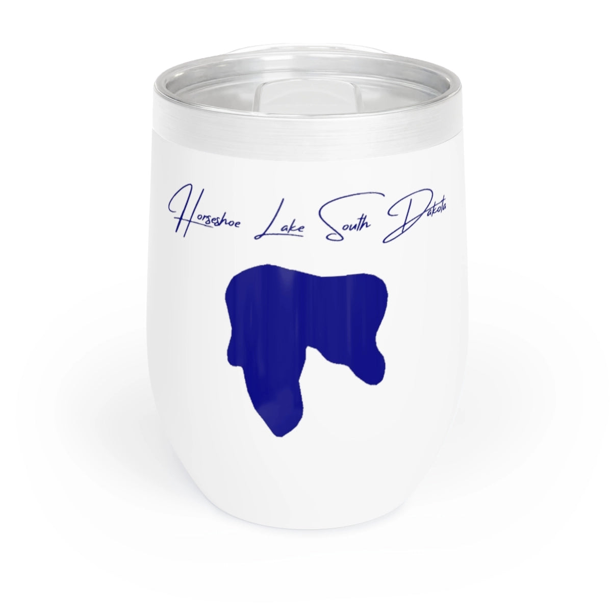 South  Dakota  Horseshoe  Lake  Wine  Tumbler  front  position  view  from  front  white.webp