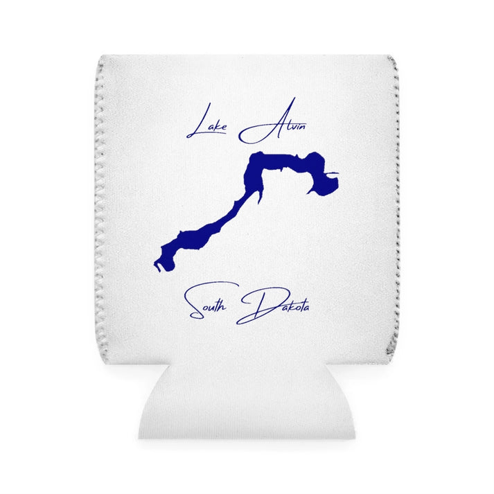 South  Dakota  Lake  Alvin  Can  Koozie  front  position  view  from  front-1  white.webp