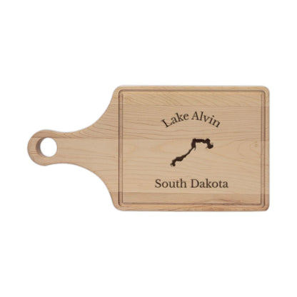 South  Dakota  Lake  Alvin  Engraved  Cutting  Board  front  position  view  from  front  maple.webp