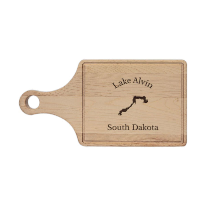 South  Dakota  Lake  Alvin  Engraved  Cutting  Board  front  position  view  from  front  maple.webp