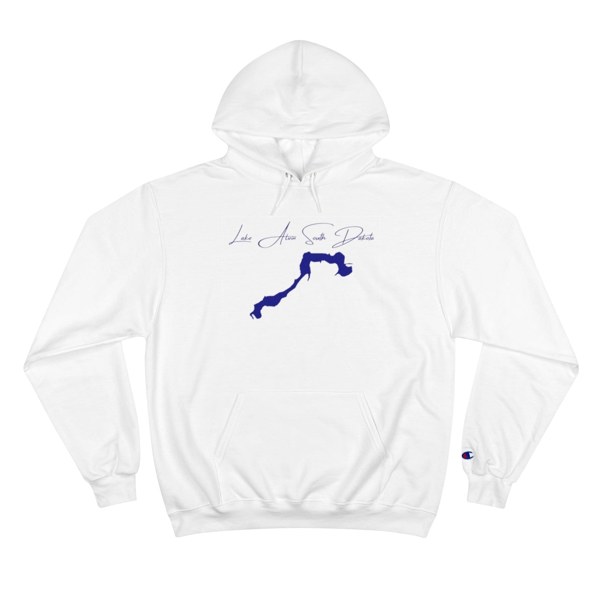 South  Dakota  Lake  Alvin  Hoodie  front  position  view  from  front  white.webp