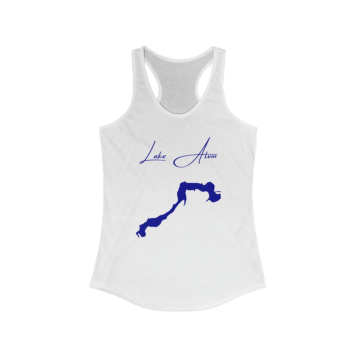 South  Dakota  Lake  Alvin  Racerback-Tank  front  position  view  from  front  solid  white.webp