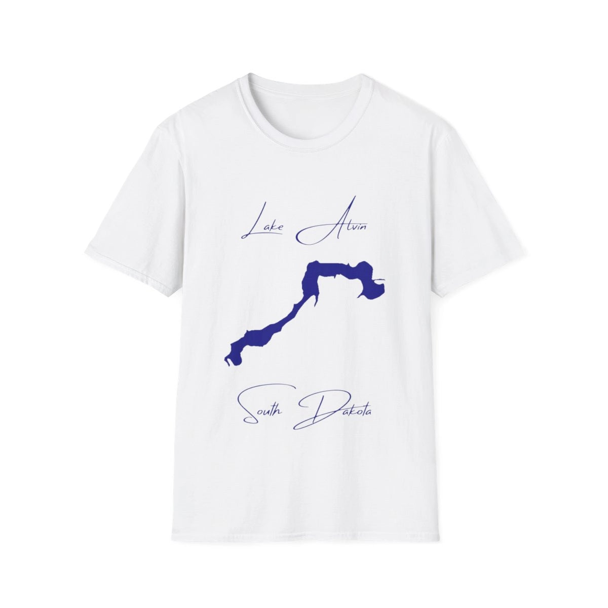 South  Dakota  Lake  Alvin  T-shirt  front  position  view  from  front  white.webp