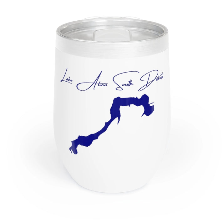 South  Dakota  Lake  Alvin  Wine  Tumbler  front  position  view  from  front  white.webp