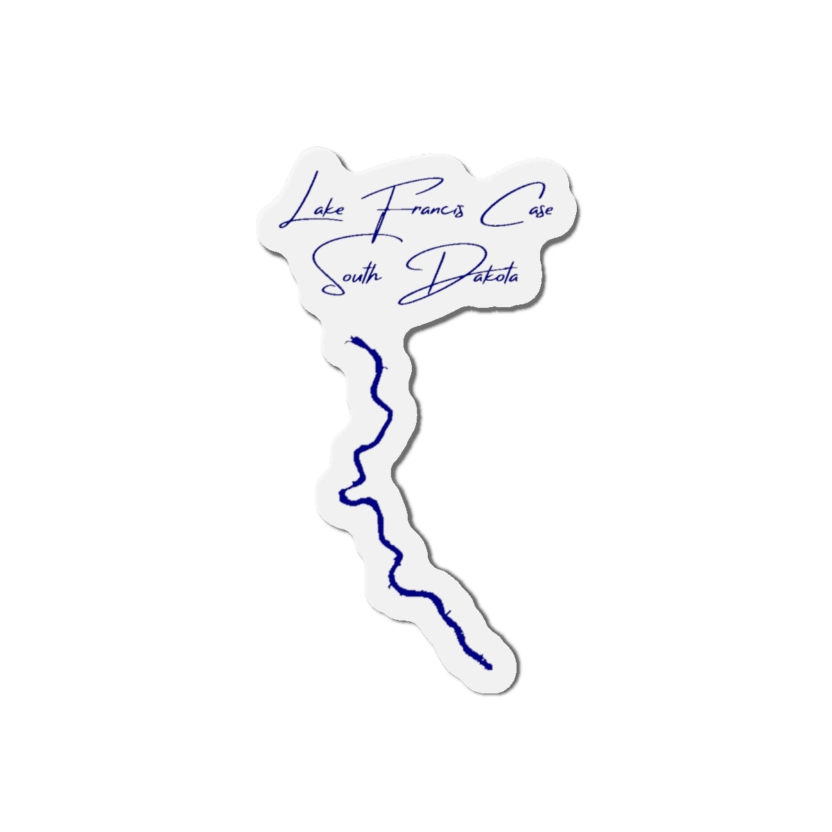South  Dakota  Lake  Francis  Case  Die  Cut  Magnet  front  position  view  from  front  4  x  4.webp
