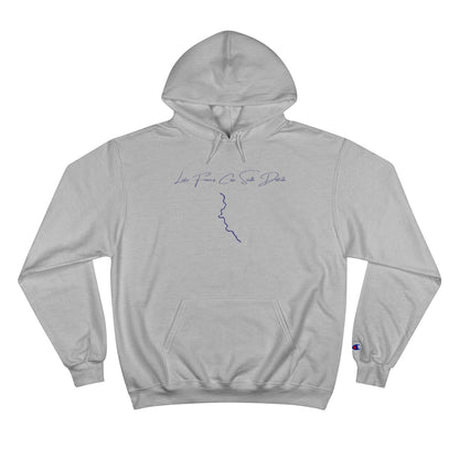 South  Dakota  Lake  Francis  Case  Hoodie  front  position  view  from  front  light  steel.webp