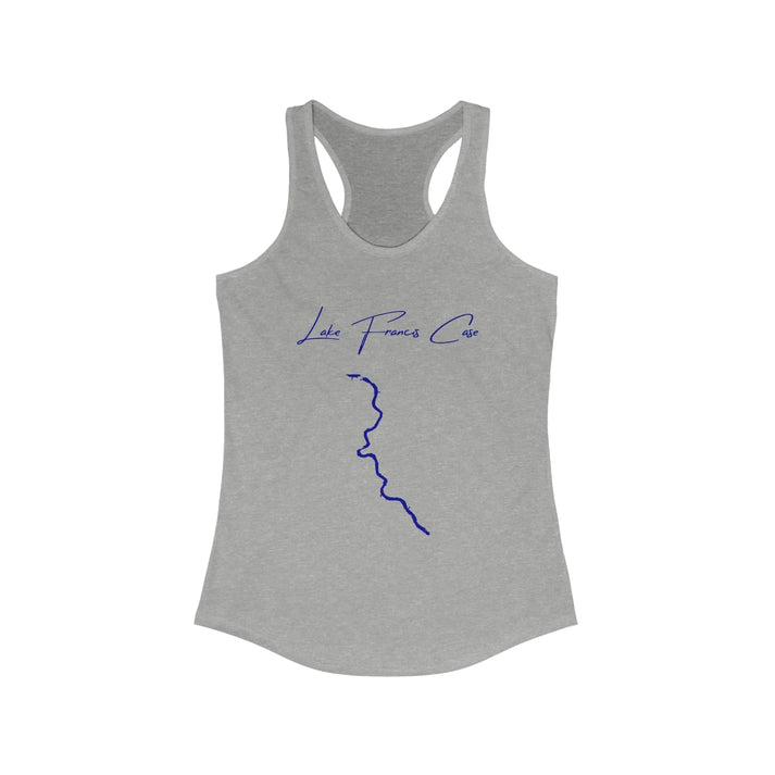 South  Dakota  Lake  Francis  Case  Racerback-Tank  front  position  view  from  front  heather  grey.webp