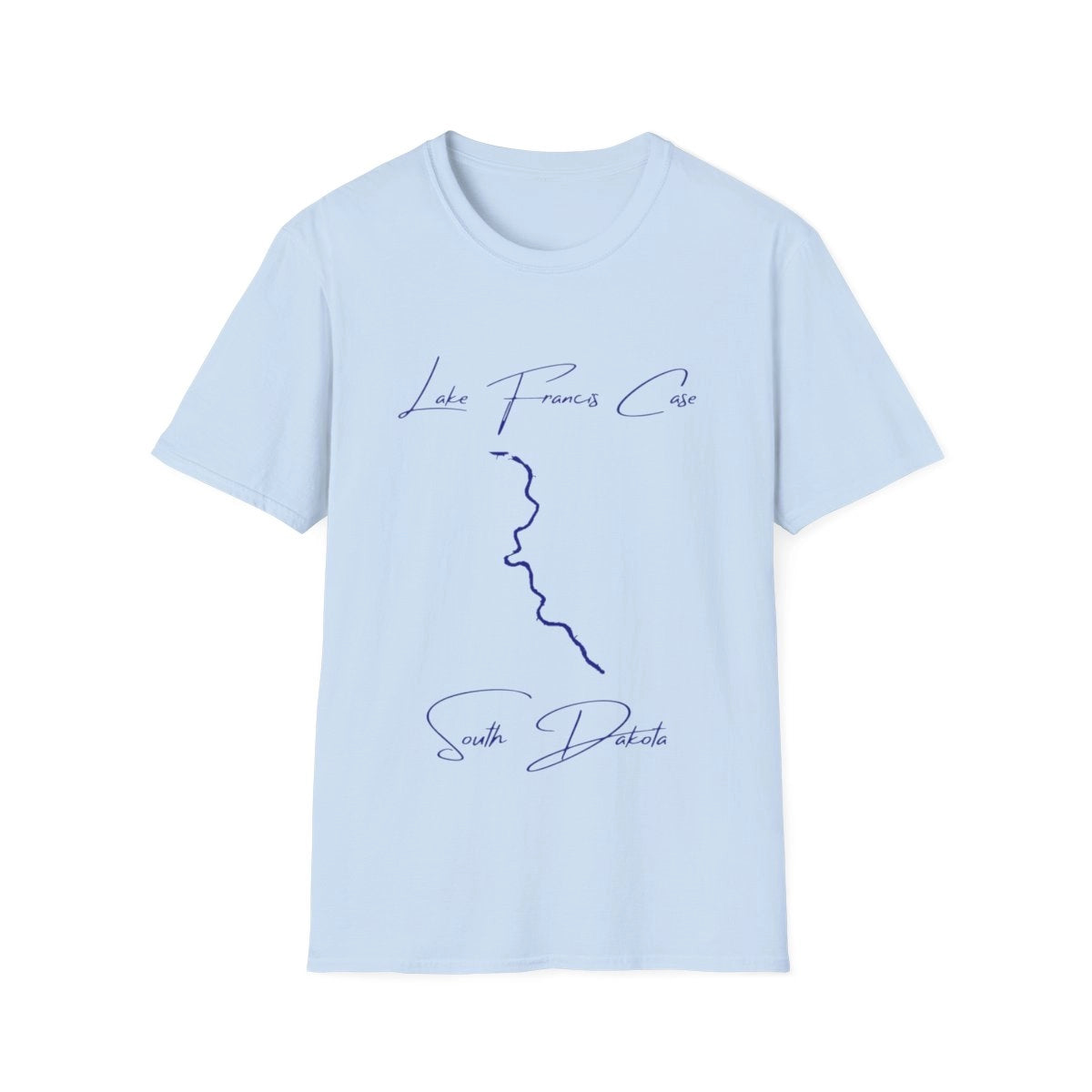 South  Dakota  Lake  Francis  Case  T-shirt  front  position  view  from  front  light  blue.webp
