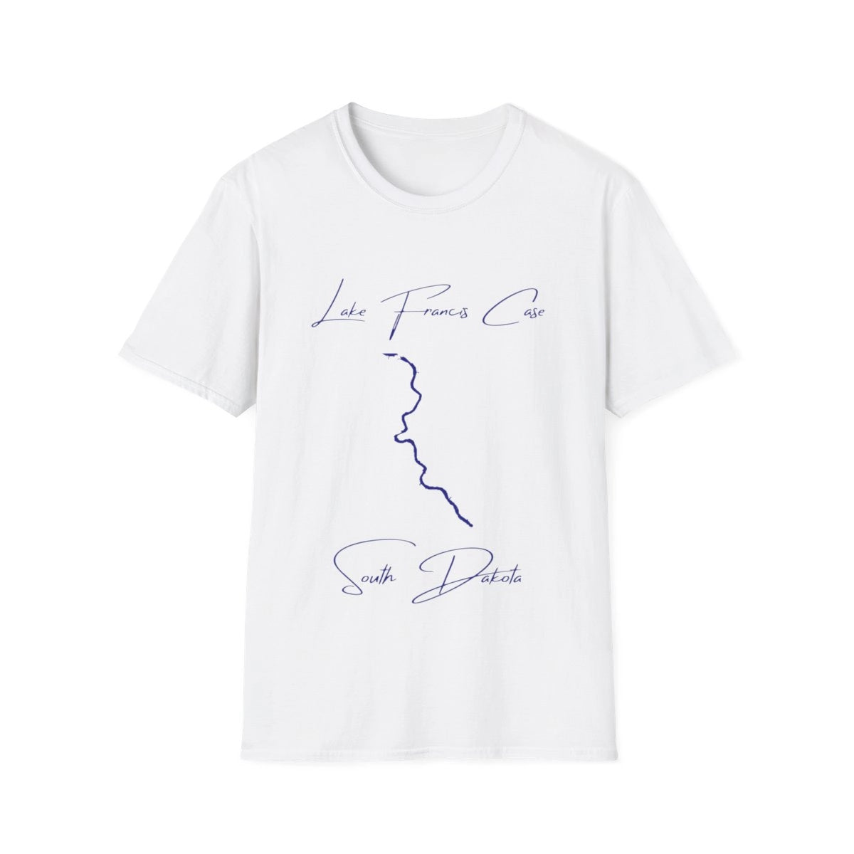 South  Dakota  Lake  Francis  Case  T-shirt  front  position  view  from  front  white.webp