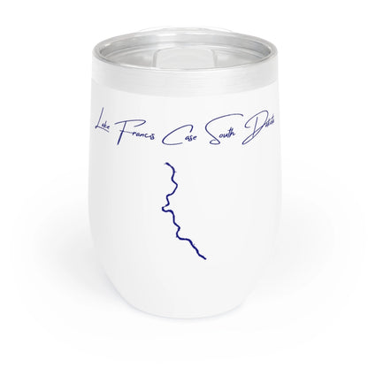 South  Dakota  Lake  Francis  Case  Wine  Tumbler  front  position  view  from  front  white.webp