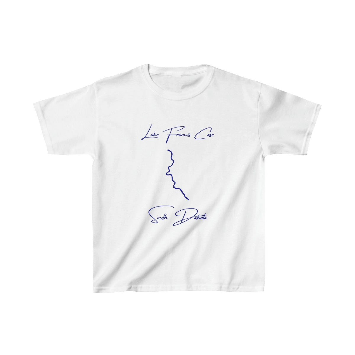 South  Dakota  Lake  Francis  Case  Youth  T-shirt  front  position  view  from  front  white.webp