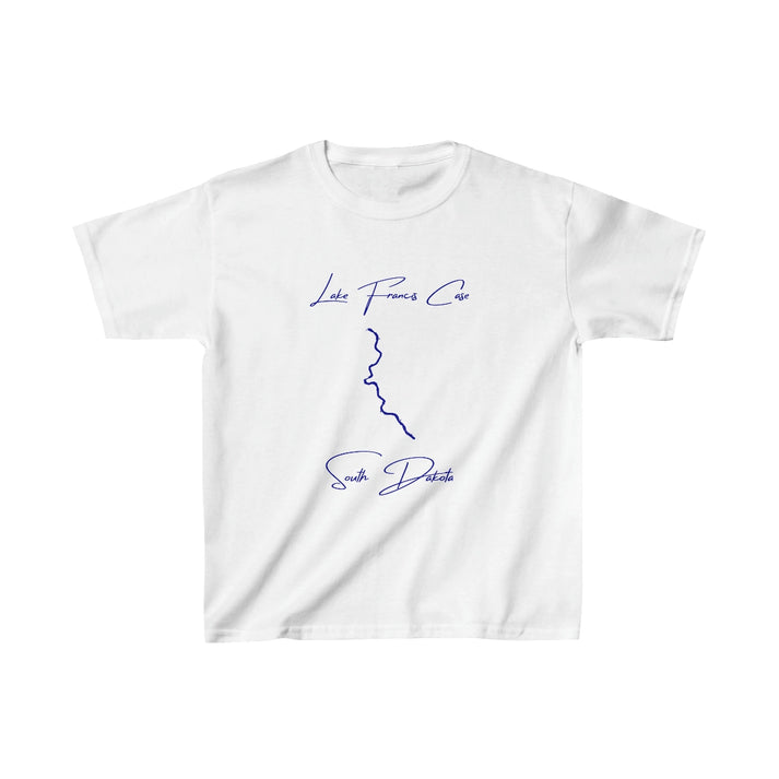 South  Dakota  Lake  Francis  Case  Youth  T-shirt  front  position  view  from  front  white.webp