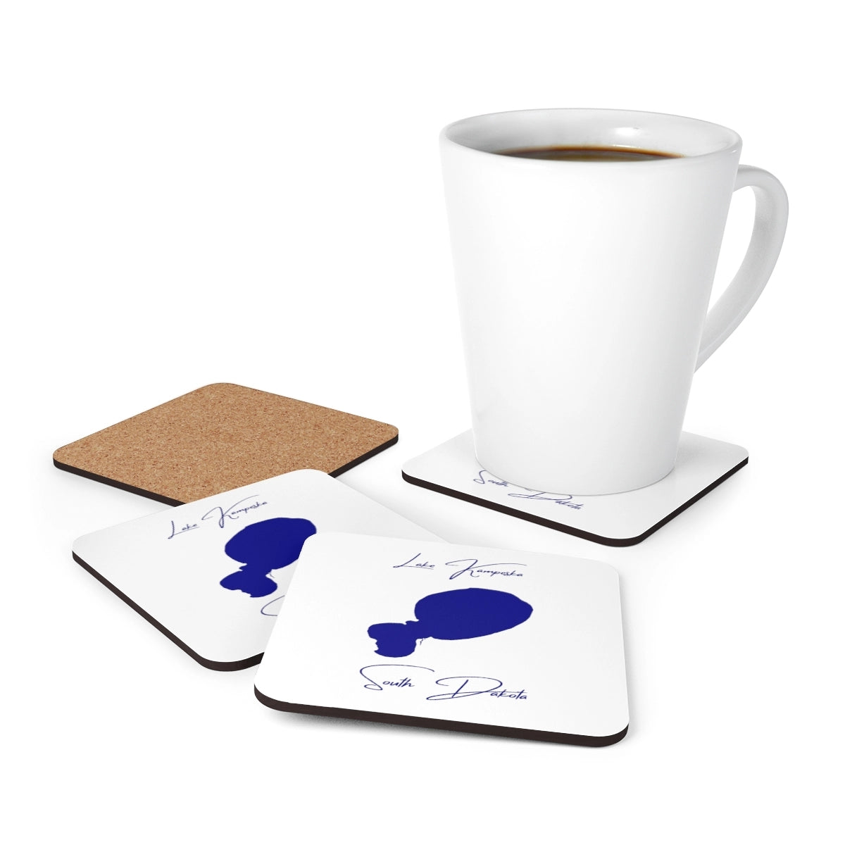 South  Dakota  Lake  Kampeska  Coaster  Set  front  position  view  from  context-1  3.75  x  3.75.webp