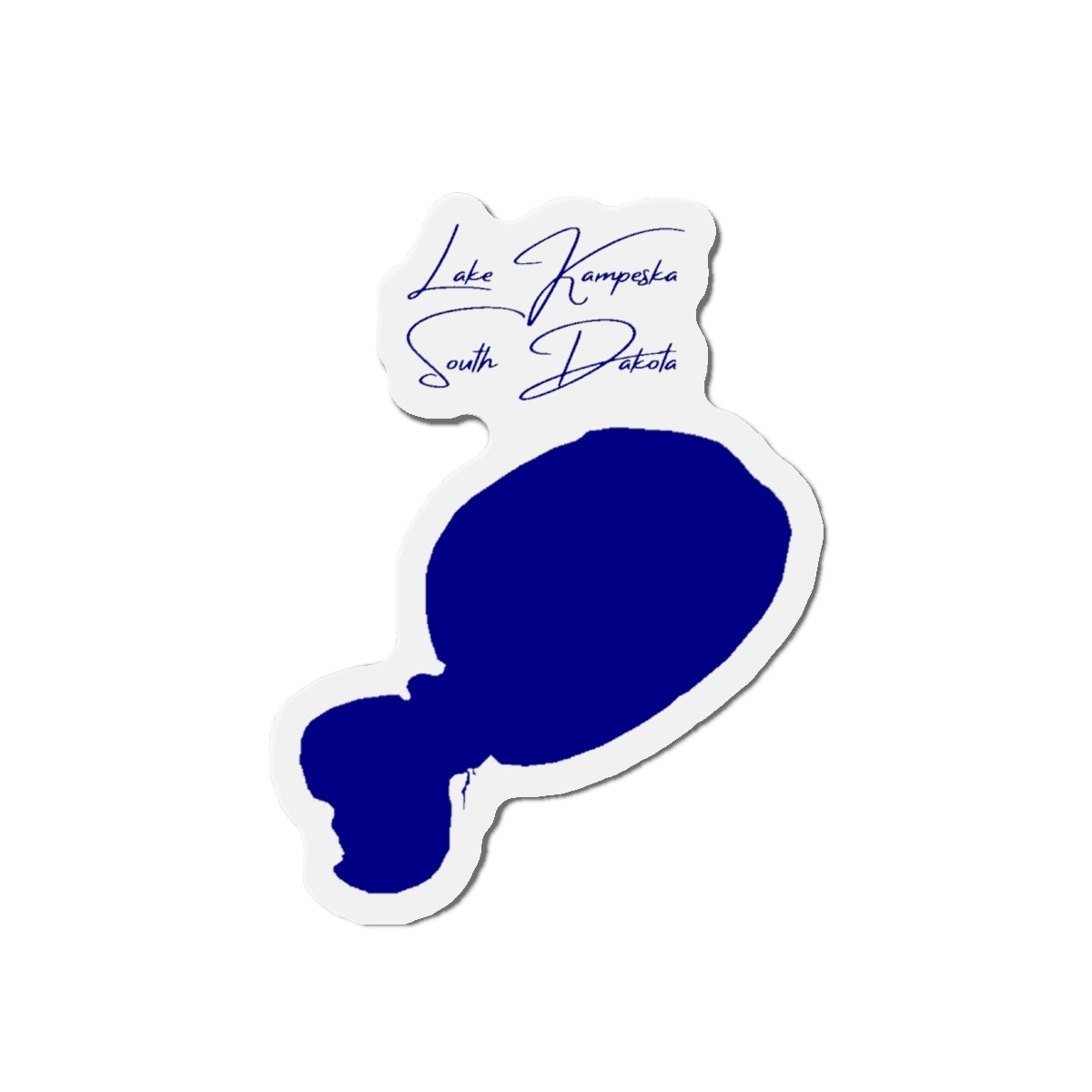 South  Dakota  Lake  Kampeska  Die  Cut  Magnet  front  position  view  from  front  4  x  4.webp