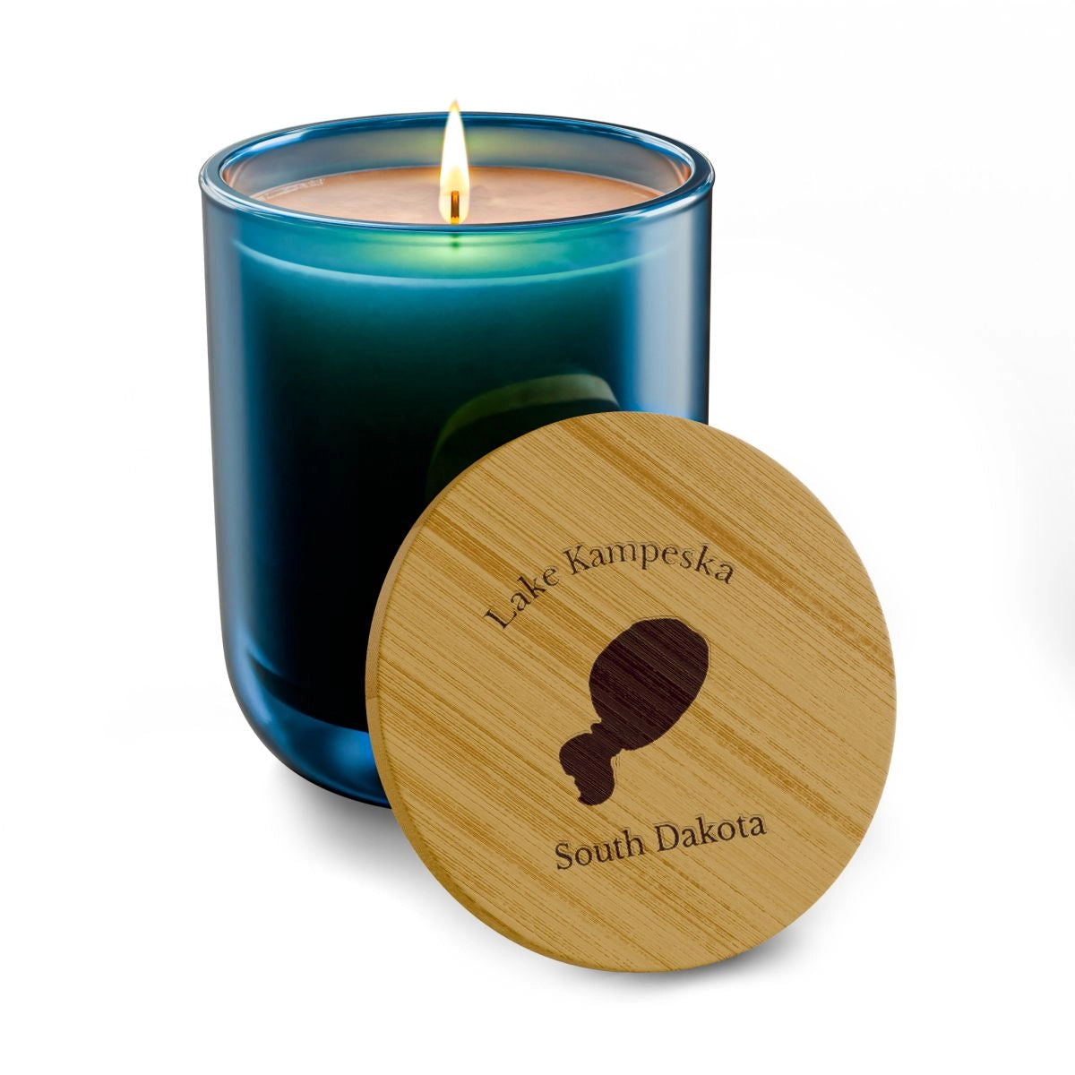 South  Dakota  Lake  Kampeska  Engraved  Candle  other  position  view  from  front  deep  pacific.webp