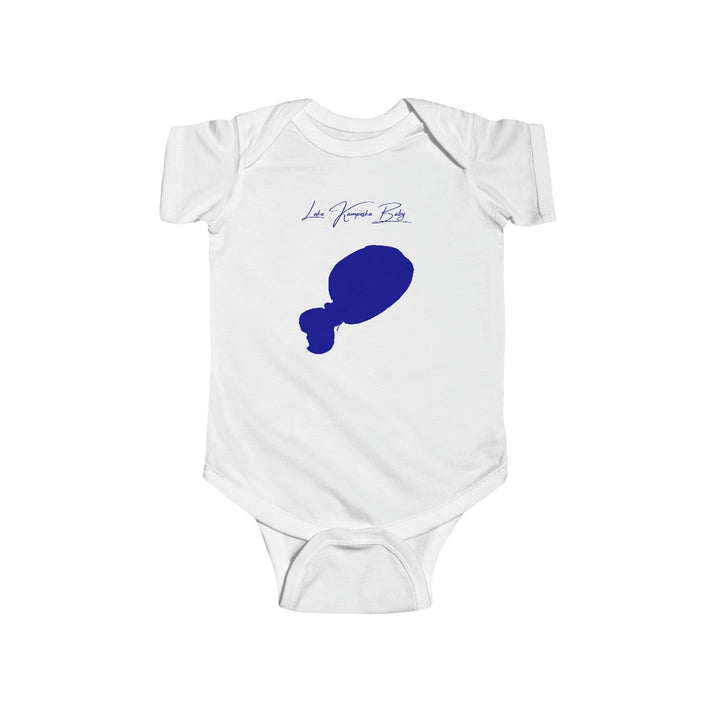South  Dakota  Lake  Kampeska  Onesie  front  position  view  from  front  white.webp