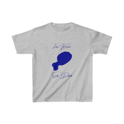 South  Dakota  Lake  Kampeska  Youth  T-shirt  front  position  view  from  front  sport  grey.webp