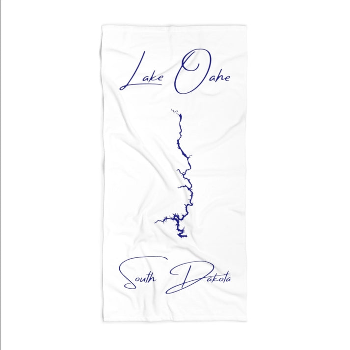 South  Dakota  Lake  Oahe  Beach  Towel  front  position  view  from  front  36  x  72.webp