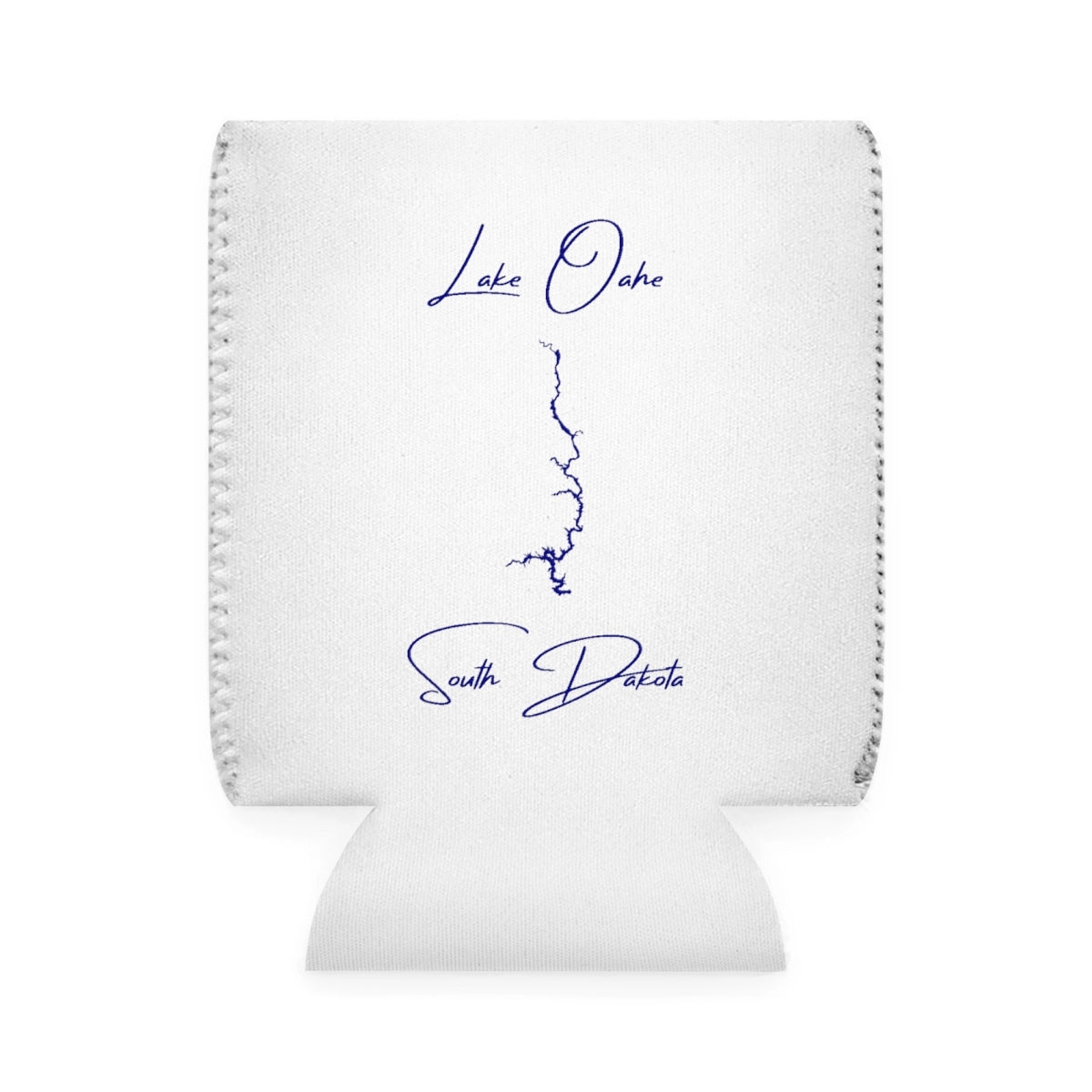 South  Dakota  Lake  Oahe  Can  Koozie  front  position  view  from  front-1  white.webp