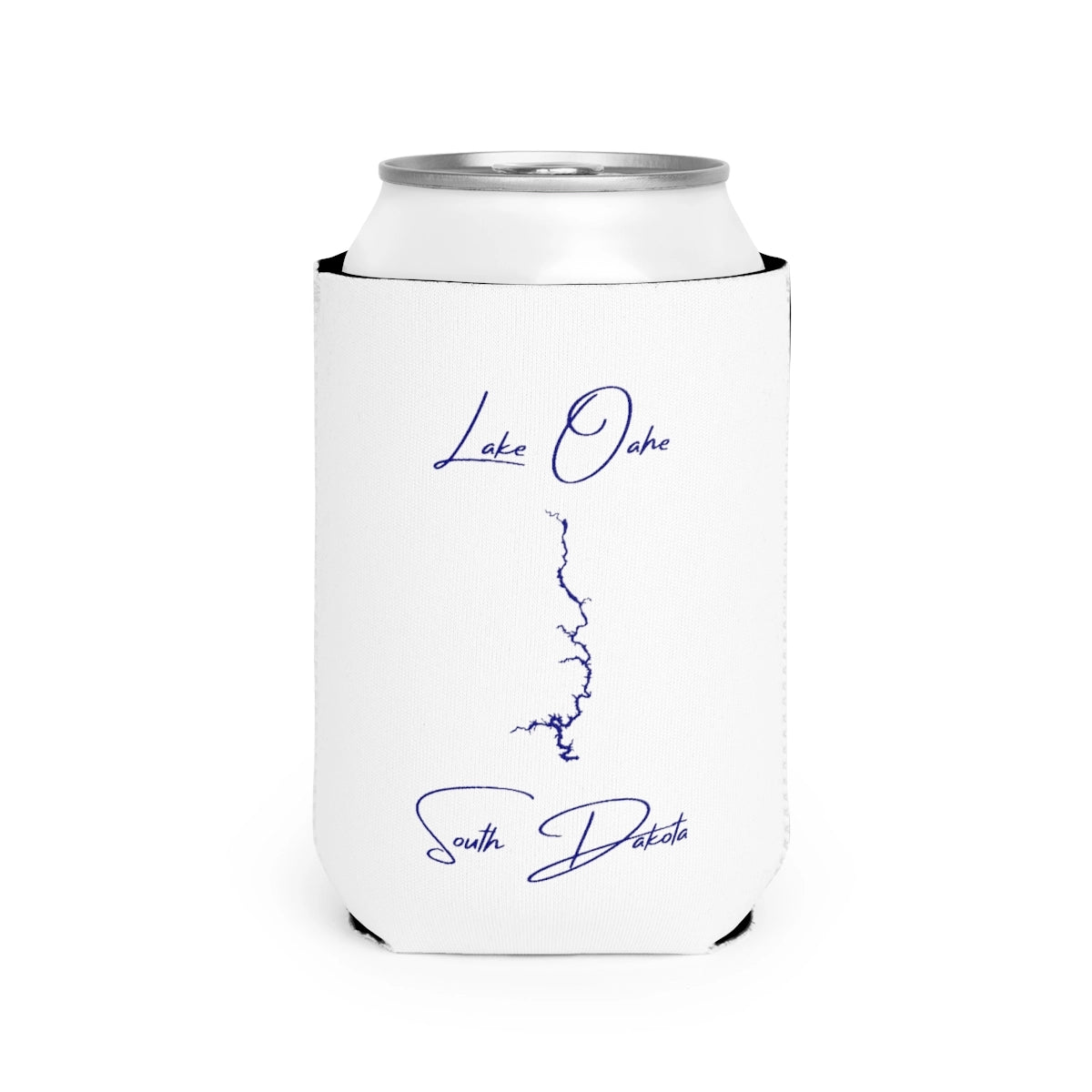South  Dakota  Lake  Oahe  Can  Koozie  front  position  view  from  front-2  white.webp