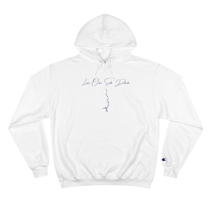 South  Dakota  Lake  Oahe  Hoodie  front  position  view  from  front  white.webp