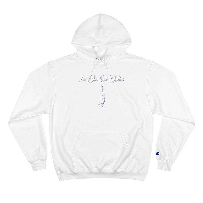 South  Dakota  Lake  Oahe  Hoodie  front  position  view  from  front  white.webp