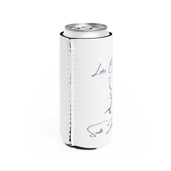 South  Dakota  Lake  Oahe  Slim  Can  Koozie  all  position  view  from  right  white.webp