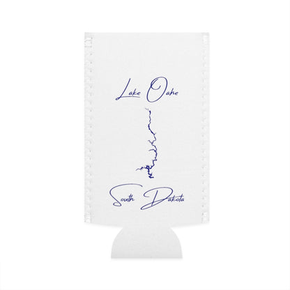 South  Dakota  Lake  Oahe  Slim  Can  Koozie  front  position  view  from  flat-front  white.webp