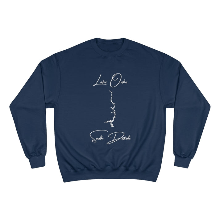 South  Dakota  Lake  Oahe  Sweatshirt  front  position  view  from  front  navy.webp