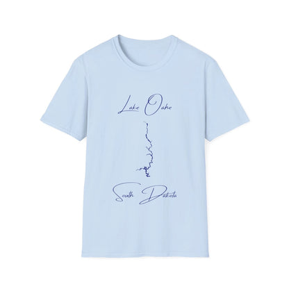 South  Dakota  Lake  Oahe  T-shirt  front  position  view  from  front  light  blue.webp