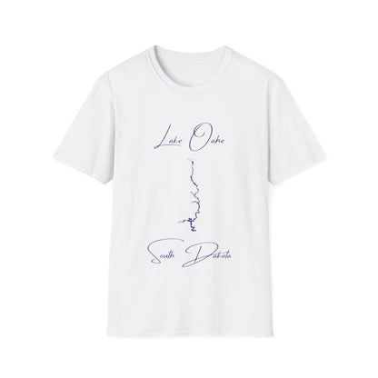 South  Dakota  Lake  Oahe  T-shirt  front  position  view  from  front  white.webp