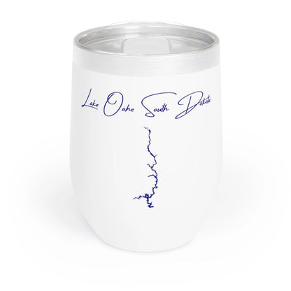 South  Dakota  Lake  Oahe  Wine  Tumbler  front  position  view  from  front  white.webp