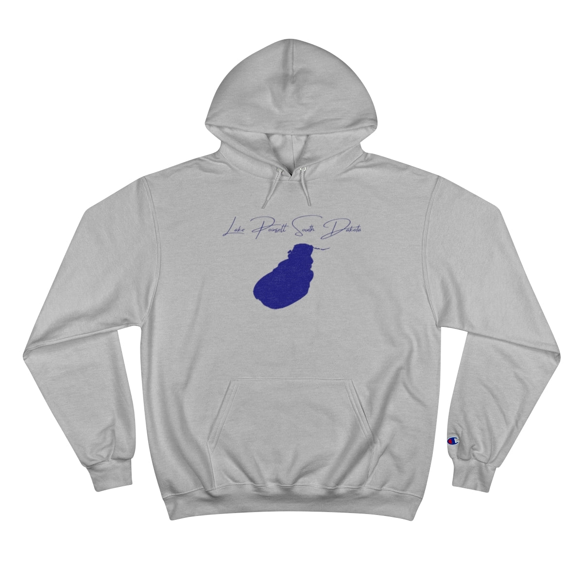 South  Dakota  Lake  Poinsett  Hoodie  front  position  view  from  front  light  steel.webp