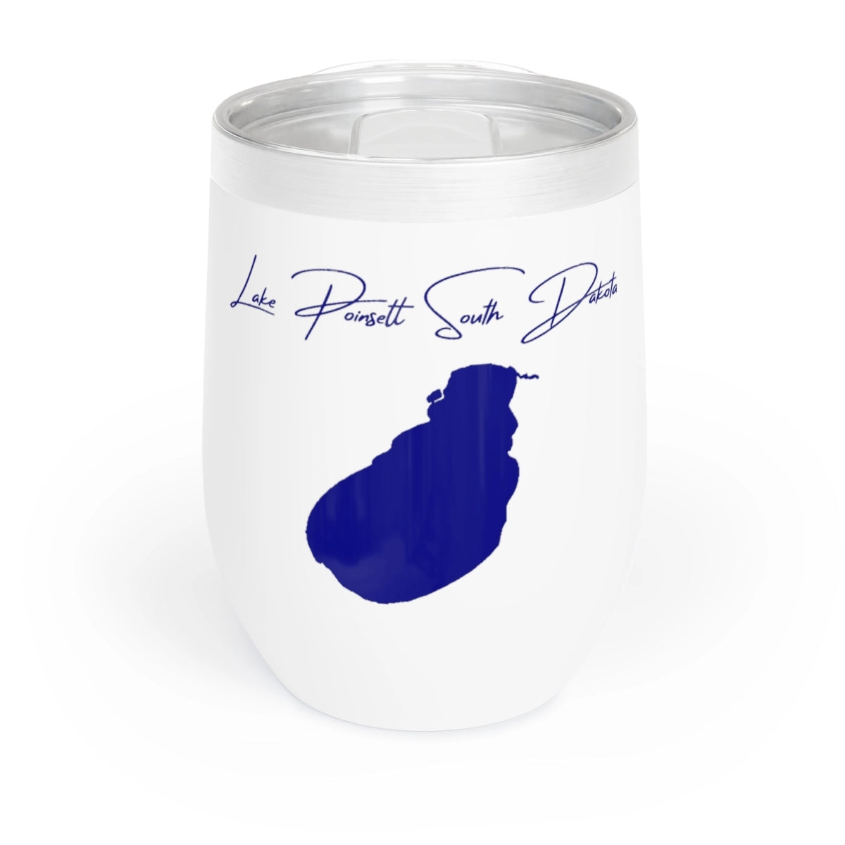 South  Dakota  Lake  Poinsett  Wine  Tumbler  front  position  view  from  front  white.webp