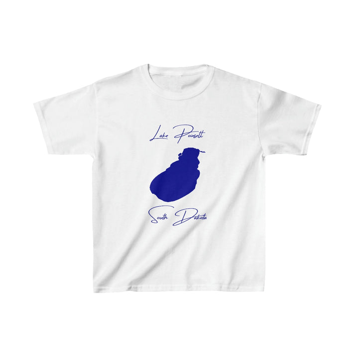 South  Dakota  Lake  Poinsett  Youth  T-shirt  front  position  view  from  front  white.webp