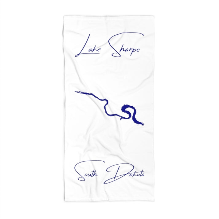 South  Dakota  Lake  Sharpe  Beach  Towel  front  position  view  from  front  36  x  72.webp