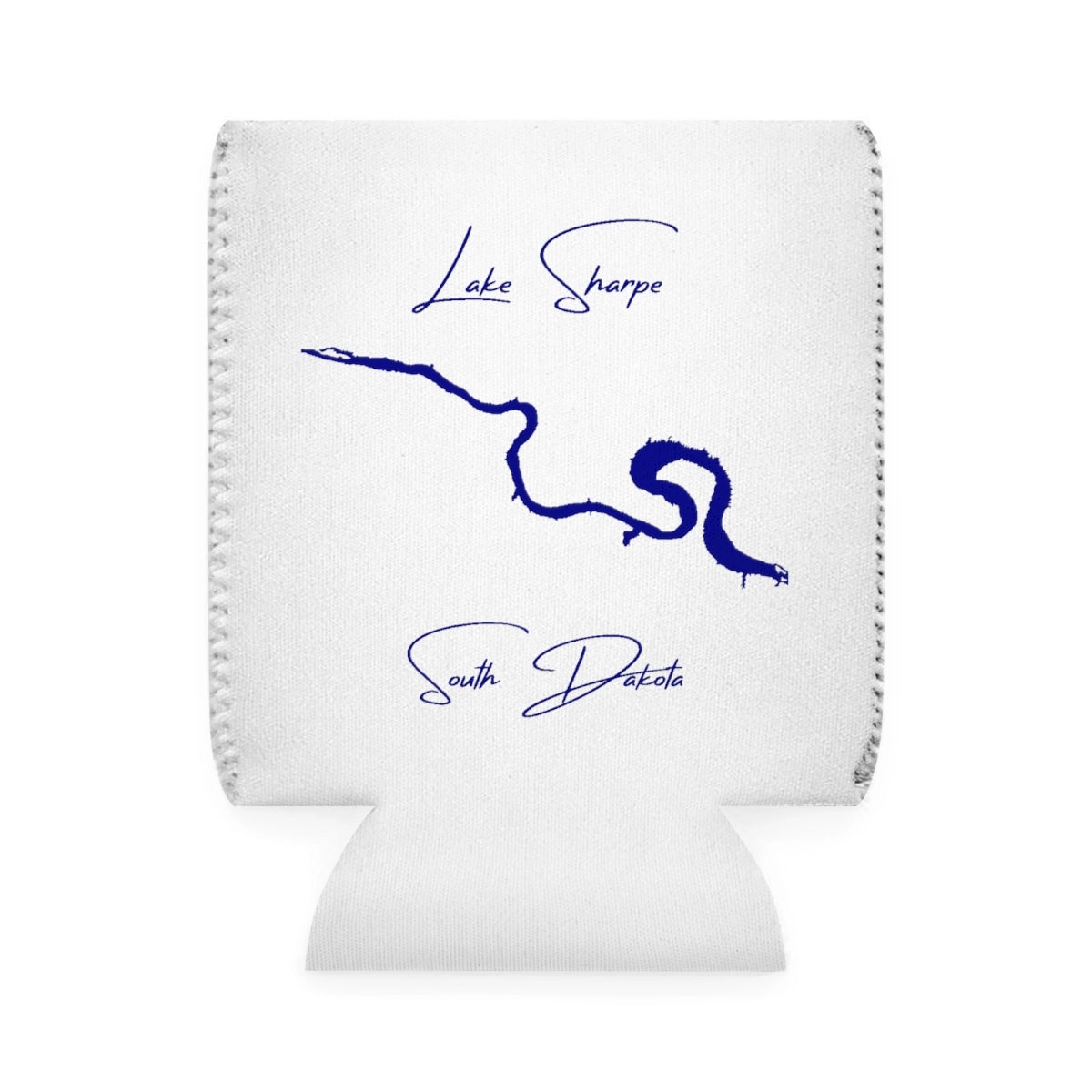 South  Dakota  Lake  Sharpe  Can  Koozie  front  position  view  from  front-1  white.webp