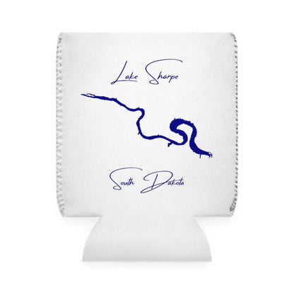 South  Dakota  Lake  Sharpe  Can  Koozie  front  position  view  from  front-1  white.webp