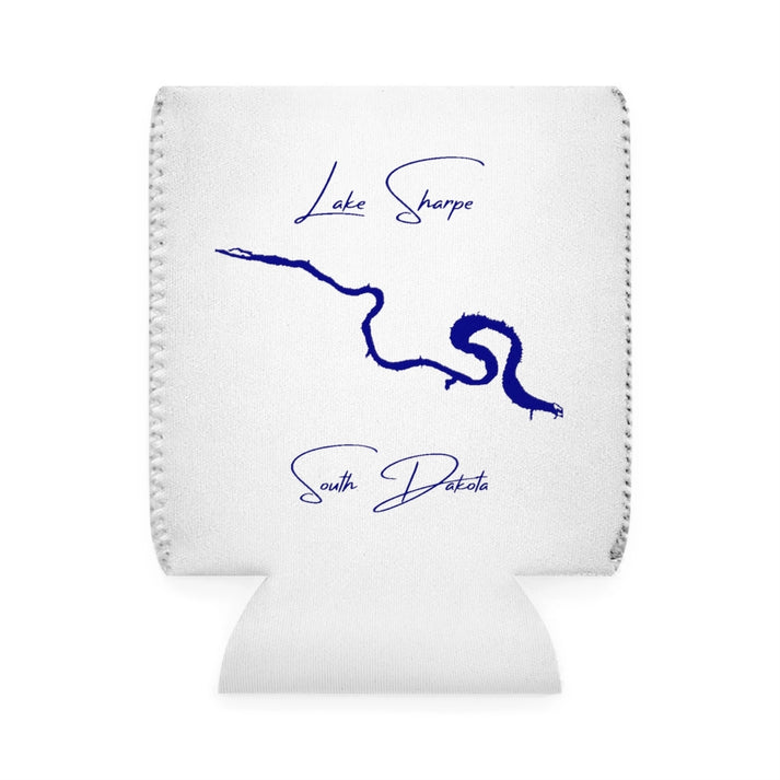 South  Dakota  Lake  Sharpe  Can  Koozie  front  position  view  from  front-1  white.webp