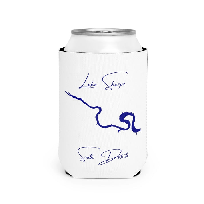 South  Dakota  Lake  Sharpe  Can  Koozie  front  position  view  from  front-2  white.webp