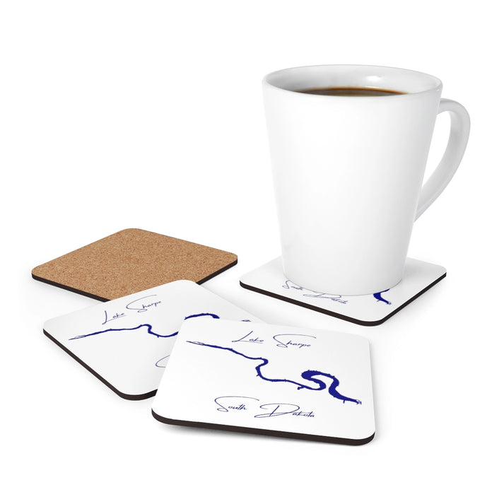 South  Dakota  Lake  Sharpe  Coaster  Set  front  position  view  from  context-1  3.75  x  3.75.webp