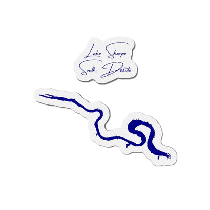 South  Dakota  Lake  Sharpe  Die  Cut  Magnet  front  position  view  from  front  4  x  4.webp