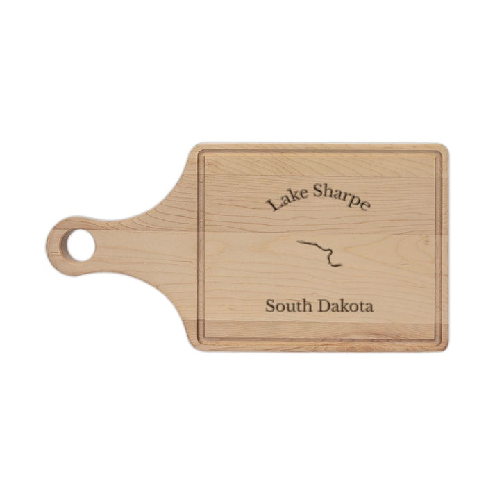 South  Dakota  Lake  Sharpe  Engraved  Cutting  Board  front  position  view  from  front  maple.webp