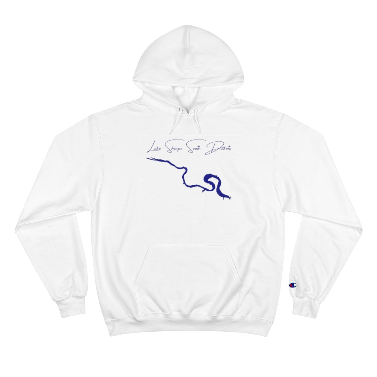 South  Dakota  Lake  Sharpe  Hoodie  front  position  view  from  front  white.webp