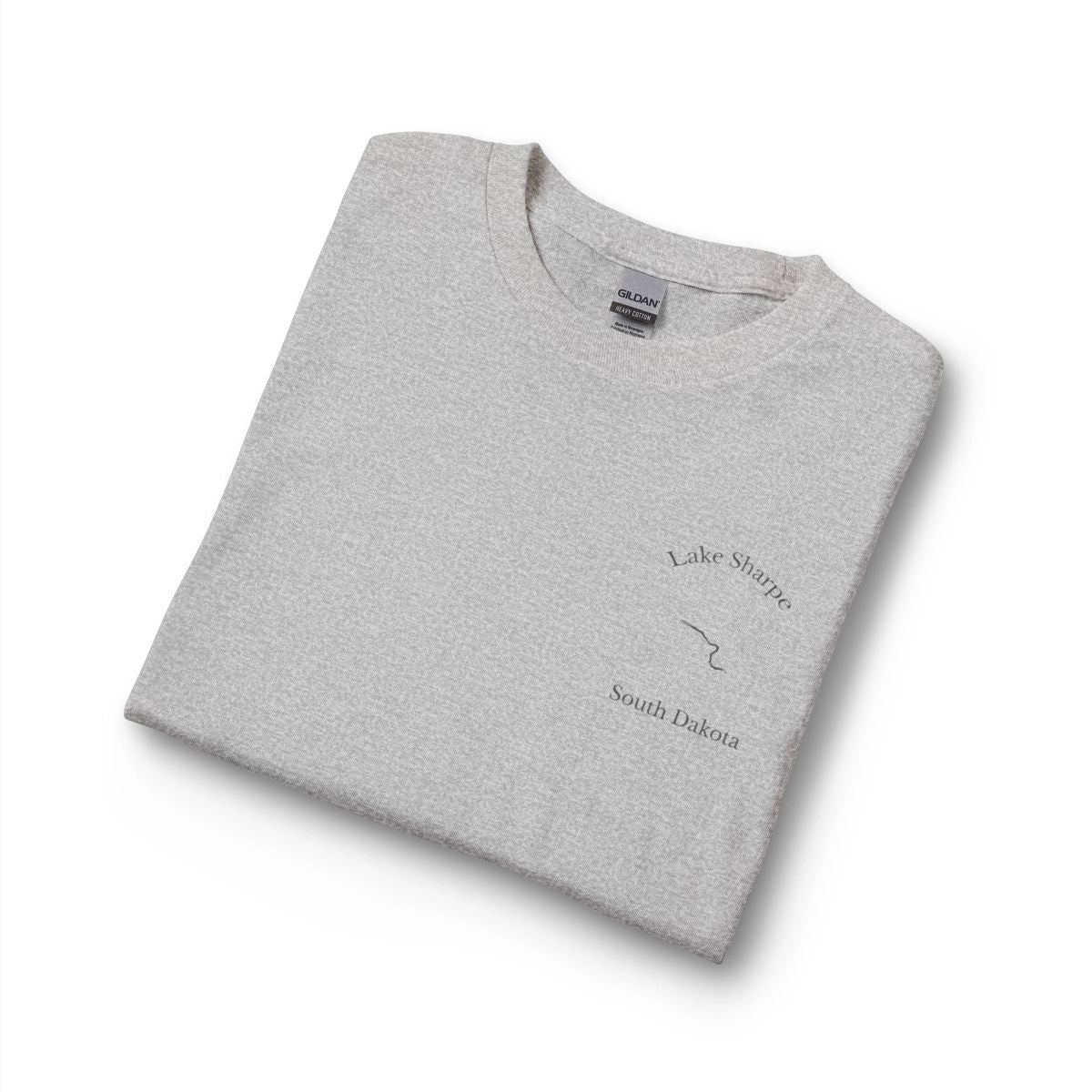 South  Dakota  Lake  Sharpe  Long  Sleeve  Fishing  T-shirt  other  position  view  from  folded  sport  grey.webp