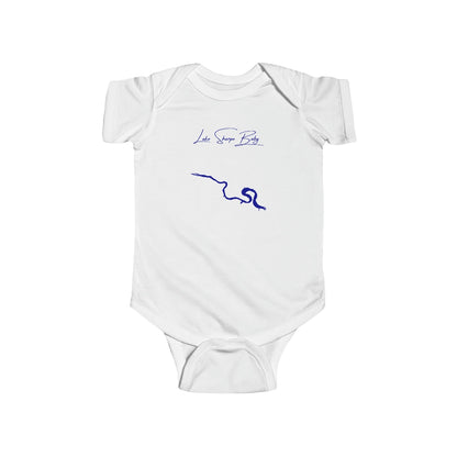 South  Dakota  Lake  Sharpe  Onesie  front  position  view  from  front  white.webp
