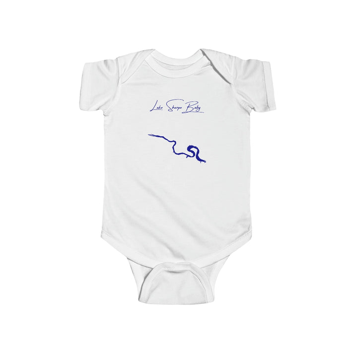 South  Dakota  Lake  Sharpe  Onesie  front  position  view  from  front  white.webp