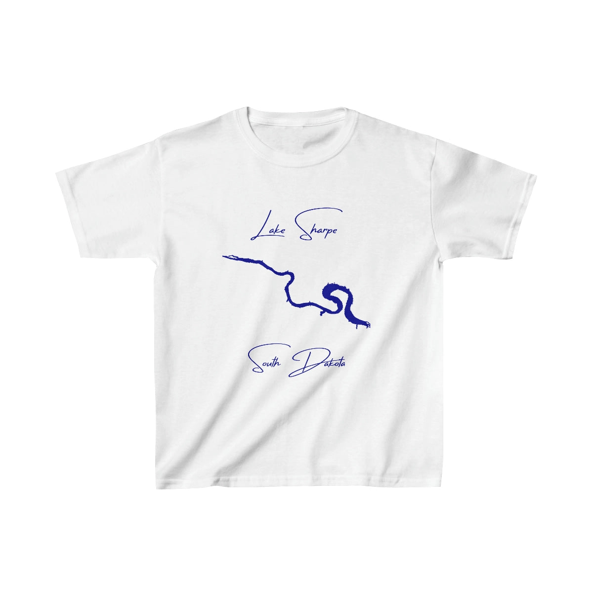 South  Dakota  Lake  Sharpe  Youth  T-shirt  front  position  view  from  front  white.webp